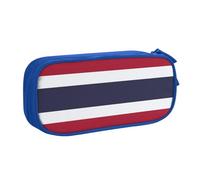 LONGZEHAO Big Capacity Thailand Flag Print Pencil Case,Double layer zipper Pencil box Makeup Pouch Organizer