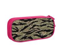 LONGZEHAO Big Capacity Tiger Stripe Camo Print Pencil Case,Double layer zipper Pencil box Makeup Pouch Organizer