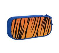 Longzehao Big Capacity Tiger Stripe Print Pencil Case,Double layer zipper Pencil box Makeup Pouch Organizer