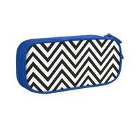 LONGZEHAO Big Capacity ZigZag Stripe Print Pencil Case,Double layer zipper Pencil box Makeup Pouch Organizer