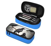 Longzehao Black Crow Birds on a branch Print Big Capacity Pencil Case Storage Organizer Makeup Bag Office Stationery Pouch