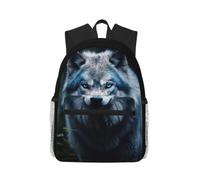 Longzehao Blue Eyes Wolf1 Print Casual Fashions Backpack,Lightweight Sports Bookbag Travel Multip Rucksack.