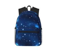 Longzehao Blue Shining Stars pattern Print Casual Fashions Backpack,Lightweight Sports Bookbag Travel Multip Rucksack