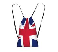 Longzehao British flag Print Drawstring Backpack,String Backpack Storage bag for Gym Traveling Sport Beach Swim