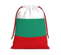 Longzehao Bulgarian Flag Print Drawstring Gift Bags For Christmas,Holiday Gift Wrapping Bag Assorted Sizes