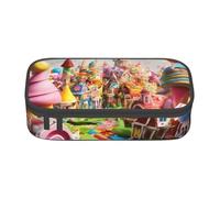 Longzehao Candy Land Print Pencil Case Large Capacity Storage Pouch Holder Office Organizer box Makeup Bag