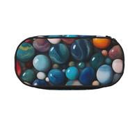 LONGZEHAO Colored marble Print Simple rectangle Pen bag Storage case for Office supplies,cosmetics,toiletries