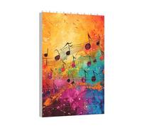 Longzehao Colorful Music Notes Print Building Blocks Puzzle Set,Building Block Puzzle Toy Game for Brain Development