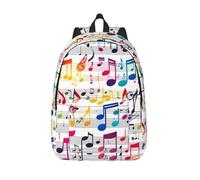 Longzehao Colorful Music Notes Print Fashion Canvas Backpack,Casual Light Sport Rucksack Travel Multipurpose Bag, Black, M, Maya Bay Short Sleeve Classic Fit Shirt