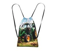 Longzehao Company Farm Tractor Print Drawstring Backpack,String Backpack Storage bag for Gym Traveling Sport Beach Swim