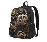 Longzehao Cool Steampunk Gears Print Casual Backpack for Men and Women,Large Capacity Travel Work Computer Backpacks