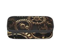 Longzehao Cool Steampunk Gears Print Pencil Case Large Capacity Storage Pouch Holder Office Organizer box Makeup Bag