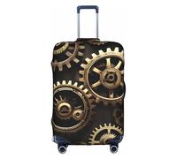 Longzehao Cool Steampunk Gears Print Travel Luggage Cover,Elastic Suitcase Cover Protector Fit 18-32 Inch Luggage, White, XL