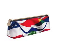 Longzehao Costa Rica Flag Print Simple triangular Pen case Storage bag for Office supplies, cosmetics, toiletries, White, One Size, Art Deco