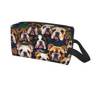 Longzehao cute english bulldog Print Travel Storage Bag for men women,Portable Toiletry Bag Large Capacity Organizer
