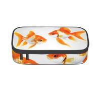 Longzehao Cute goldfish Print Pencil Case Large Capacity Storage Pouch Holder Office Organizer box Makeup Bag