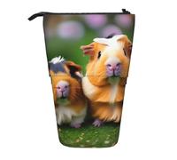 Longzehao Cute guinea pigs Print Telescopic Pencil Bag Pen Holder Pop Up Storage Case,Standing Portable pen Case