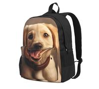 Longzehao cute Labrador Dog Print Casual Backpack for Men and Women,Large Capacity Travel Work Computer Backpacks
