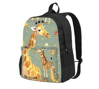Longzehao Cute Wild Cartoon Giraffes Print Casual Backpack for Men and Women,Large Capacity Travel Work Computer Backpacks