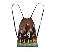 Longzehao Dachshund Weiner dog Print Drawstring Backpack,String Backpack Storage bag for Gym Traveling Sport Beach Swim