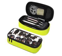 Longzehao Dachshund Weiner Pet Dog Print Big Capacity Pencil Case Storage Organizer Makeup Bag Office Stationery Pouch