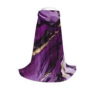 Longzehao Dark purple texture marble 1 Print Hooded Cape For youngsters with Halloween Christmas Cosplay Hooded Cloak Costume