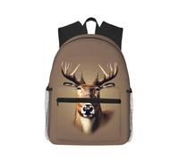 Longzehao Deer head printing Print Casual Fashions Backpack,Lightweight Sports Bookbag Travel Multip Rucksack
