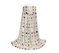 Longzehao Dog breed Print Hooded Cape For youngsters with Halloween Christmas Cosplay Hooded Cloak Costume