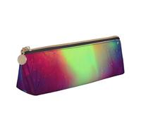 Longzehao Dream Colorful Printing Simple Triangular Pencil Case Storage Bag for Stationery, Cosmetics, Toiletries, White, One Size, Art Deco, white( ), One Size, Art Deco