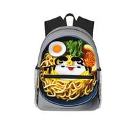 Longzehao Egg Cup Noodle Ramen Print Casual Fashions Backpack,Lightweight Sports Bookbag Travel Multip Rucksack.