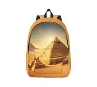 Longzehao Egyptian Pyramid in Desert Print Canvas Fashion Backpack,Casual Lightweight Sport Rucksack Travel Multipurpose Bag, Black, S, Maya Bay Short Sleeve Classic Fit Shirt