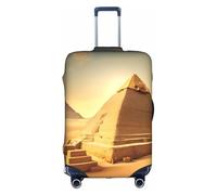 Longzehao Egyptian Pyramid in Desert Print Travel Luggage Cover,Elastic Suitcase Cover Protector Fit 18-32 Inch Luggage, White, S