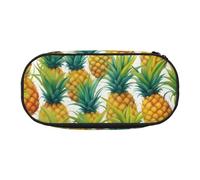 LONGZEHAO Exotic Tropical Pineapples Print Simple rectangle Pen bag Storage case for Office supplies,cosmetics,toiletries