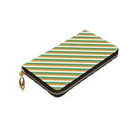 Longzehao Flag of Cote d'Ivoire Print Premium Leather Zip Around Wallet for Men and Women Checkbook Cover RFID Blocking