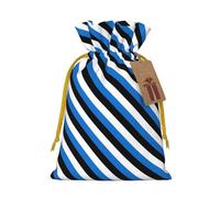 Longzehao Flag of Estonia Print Christmas Drawstring Gift Bags,Gift Wrapping Bag for Xmas Holiday Birthday Party