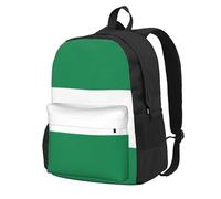 Longzehao Flag of Nigeria Print Casual Backpack for Men and Women,Large Capacity Travel Work Computer Backpacks