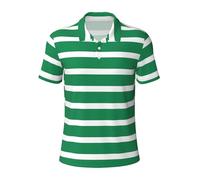 LONGZEHAO Flag of Nigeria Print Men's Polo Shirts Performance Short Sleeve Quick Dry Athletic Casual Golf Shirt, Black, XL