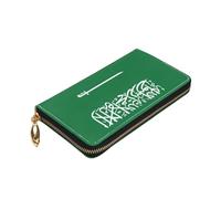 Longzehao Flag of Saudi Arabia Print Premium Leather Zip Around Wallet for Men and Women Checkbook Cover RFID Blocking