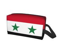 Longzehao Flag of the Syrian Arab Republic Print Travel Storage Bag for men women,Portable Toiletry Bag Large Capacity Organizer