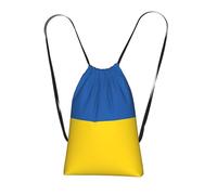 Longzehao Flag of Ukraine Print Drawstring Backpack,String Backpack Storage bag for Gym Traveling Sport Beach Swim