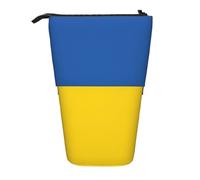 Longzehao Flag of Ukraine Print Telescopic Pencil Bag Pen Holder Pop Up Storage Case,Standing Portable pen Case