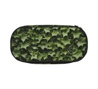 LONGZEHAO Floral Swirls Ivy Print Simple rectangle Pen bag Storage case for Office supplies,cosmetics,toiletries