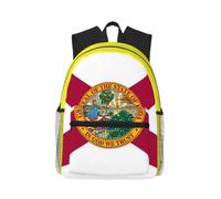 Longzehao Florida State Flag Print Casual Fashions Backpack,Lightweight Sports Bookbag Travel Multip Rucksack