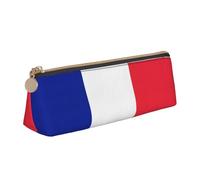 Longzehao French Flag Print Simple Triangular Pencil Case Storage Bag Stationery, Cosmetics, Toiletries, White, One Size, Art Deco, White, Taglia Unica, Art, White, Taglia Unica, Art Deco