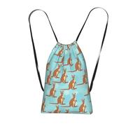 Longzehao Funny for Kangaroo Zoo Print Drawstring Backpack,String Backpack Storage bag for Gym Traveling Sport Beach Swim