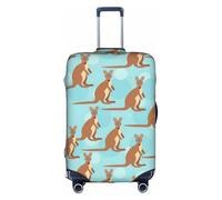 Longzehao Funny for Kangaroo Zoo Print Travel Luggage Cover,Elastic Suitcase Cover Protector Fit 18-32 Inch Luggage, White, M
