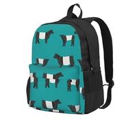 Longzehao Galloway Cow Print Casual Backpack for Men and Women,Large Capacity Travel Work Computer Backpacks