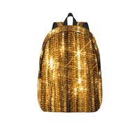 Longzehao Gold Sequin Sparkle Print Canvas Fashions Backpacks,Casual Lightweight Sports Rucksack Travel Multipurpose Bag, Black, S, Maya Bay Short Sleeve Classic Fit Shirt