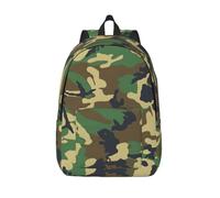 Longzehao Green Military Camo Print Fashion Canvas Backpack,Casual Light Sport Rucksack Travel Multipurpose Bag, Black, S, Maya Bay Short Sleeve Classic Fit Shirt