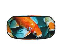 LONGZEHAO HD Koi Fish Print Simple rectangle Pen bag Storage case for Office supplies,cosmetics,toiletries